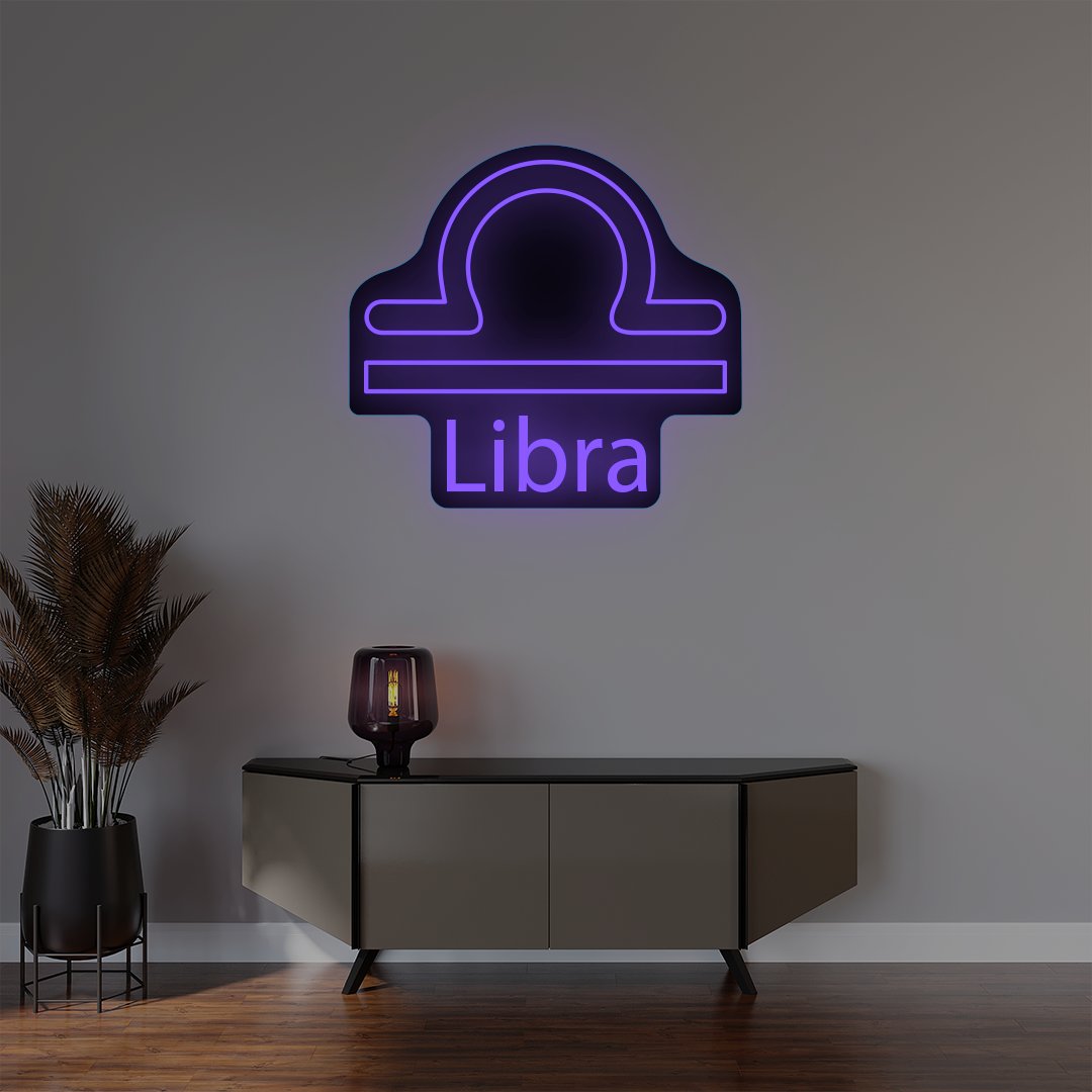 Libra Zodiac Illuminated Sign