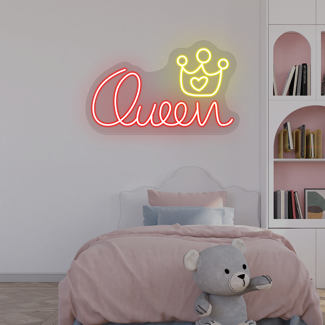 Queen Crown Neon Sign | Red