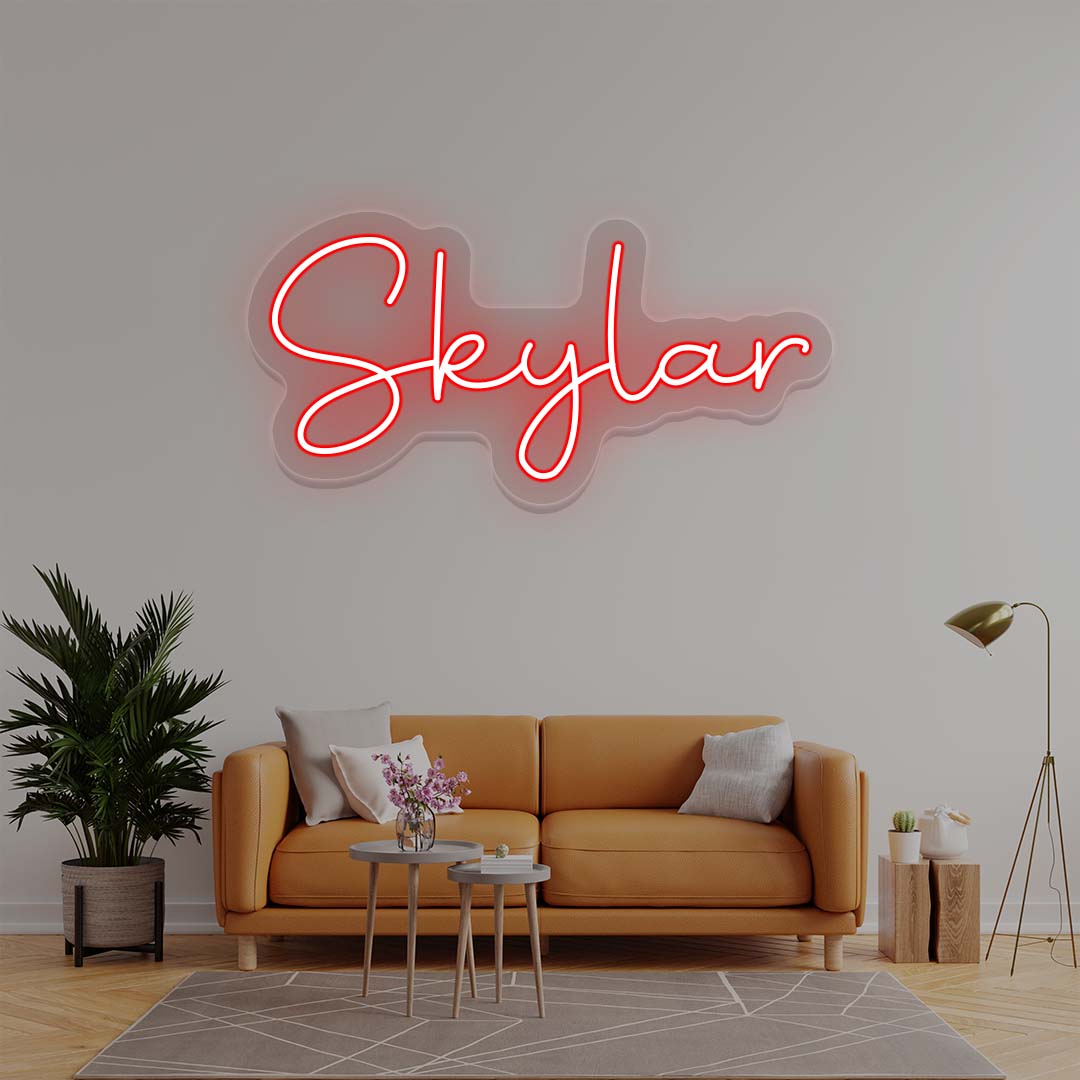 Skylar Name Neon Sign | Red