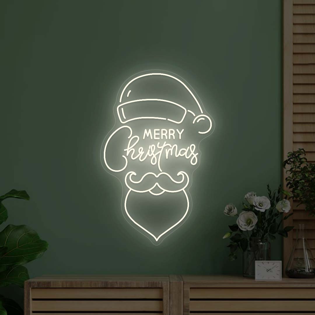 Merry Christmas Santa Neon Sign