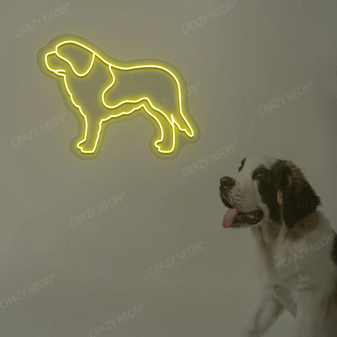 Saint Bernard Neon Sign | Yellow