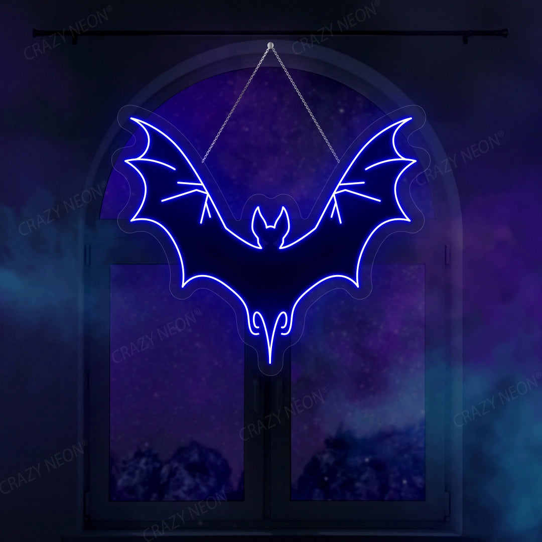 Bat Neon Artwork | Blue