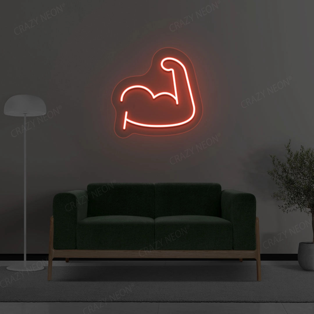 Muscular Hand Neon Sign | Red
