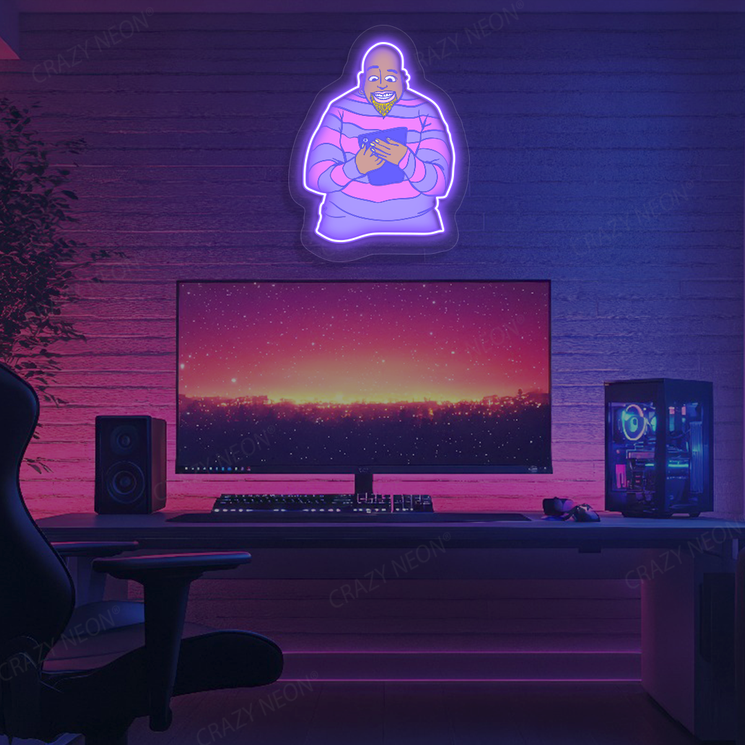 Scroll Mode On Neon Artwork | Purple