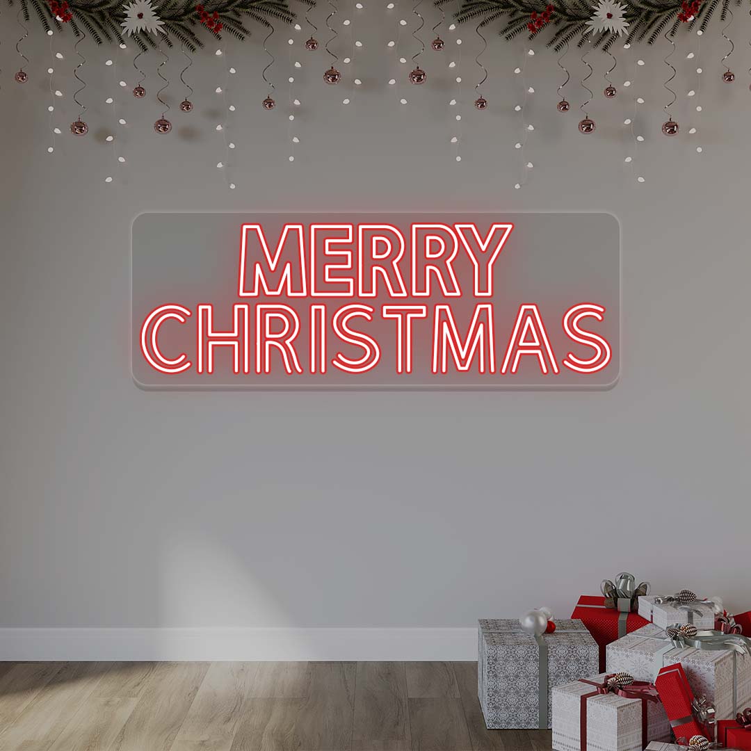 Merry Christmas Neon Sign | Red
