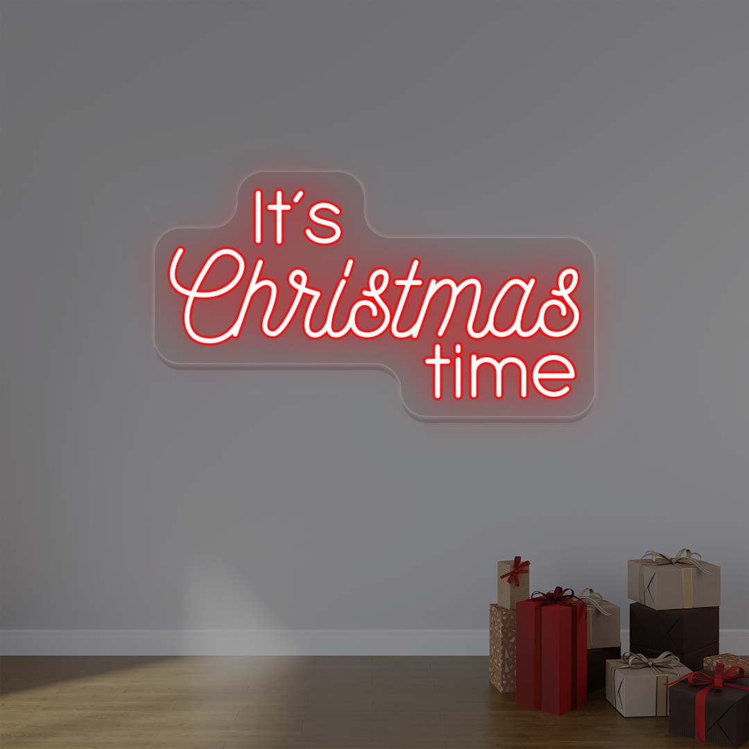 Its Christmas Time Neon Sign | Red