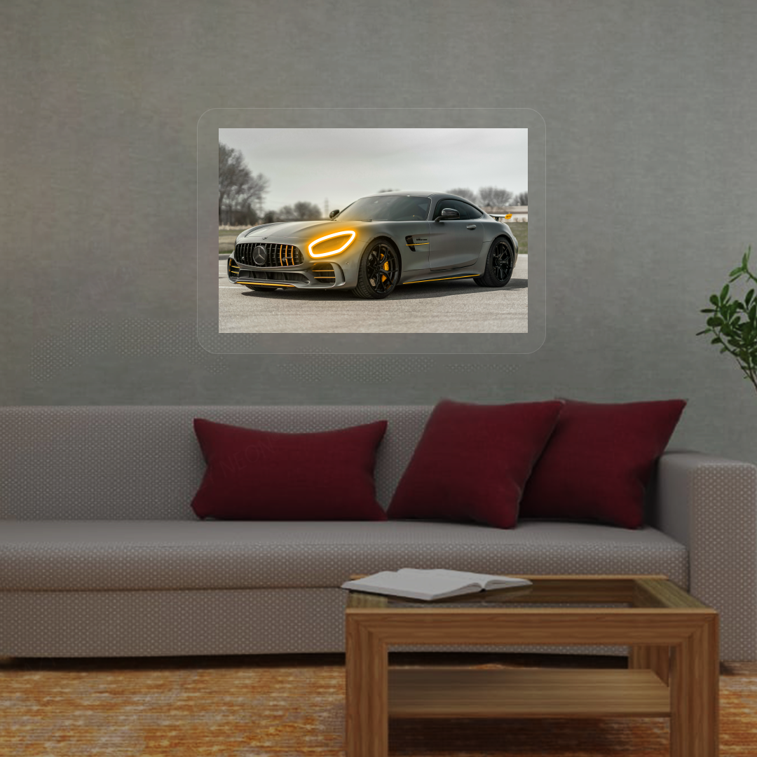 Merc-AMG GT Neon Artwork | Orange