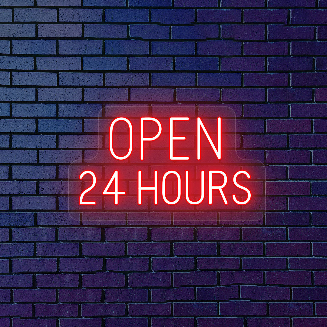 Open 24 Hours Neon Sign | CNUS000112