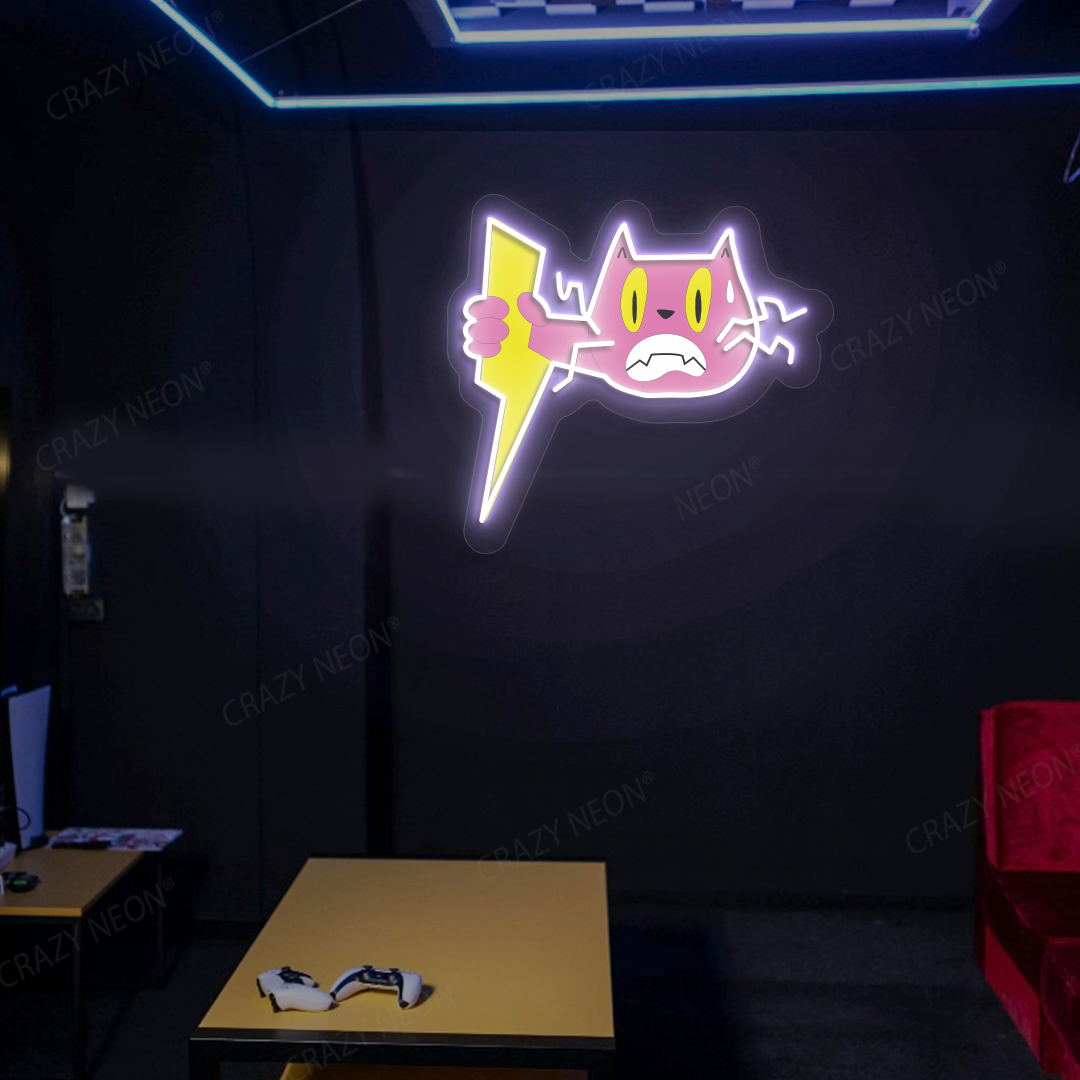 Zap Meow Neon Artwork | Warmwhite