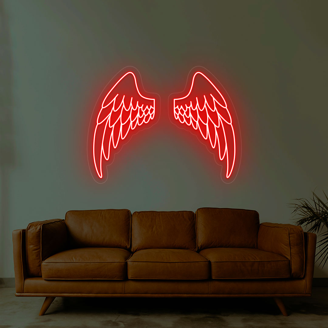Angel Wings Neon Sign | Red