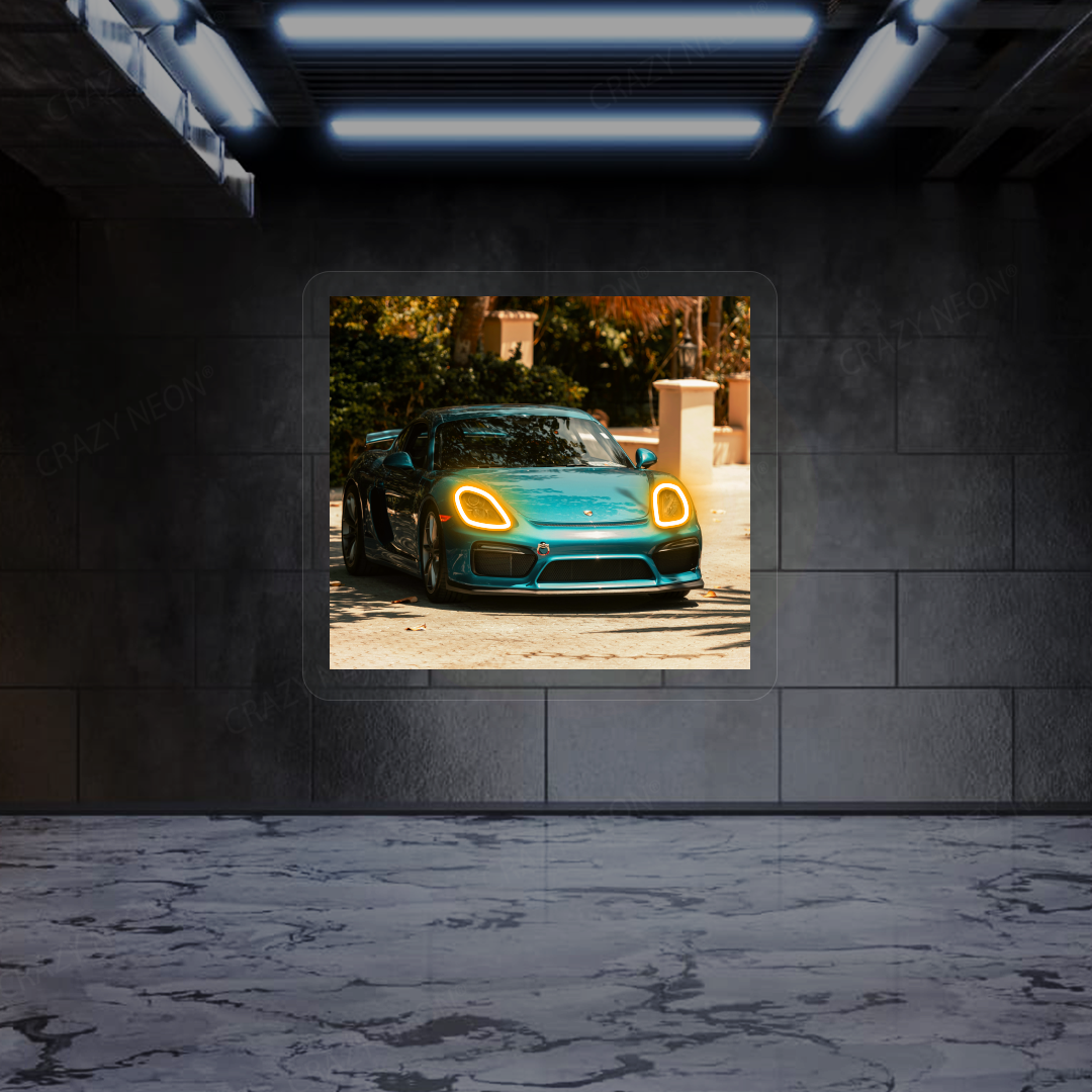 718 Cayman GT4 Neon Artwork | Orange