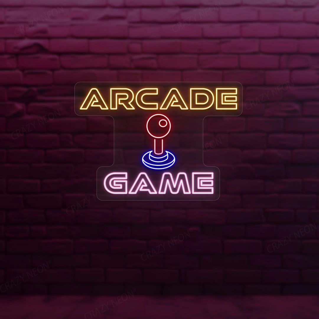 Arcade Game Neon Sign | Multicolor