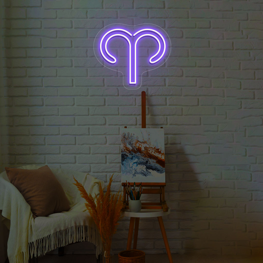 Aries Zodiac Neon Sign | CNUS014002 | Purple