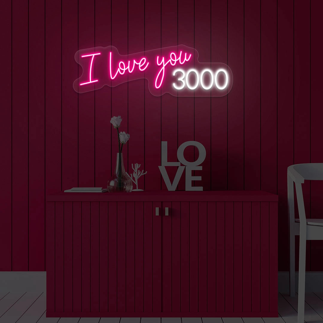 I Love You 3000 Neon Sign | Pink
