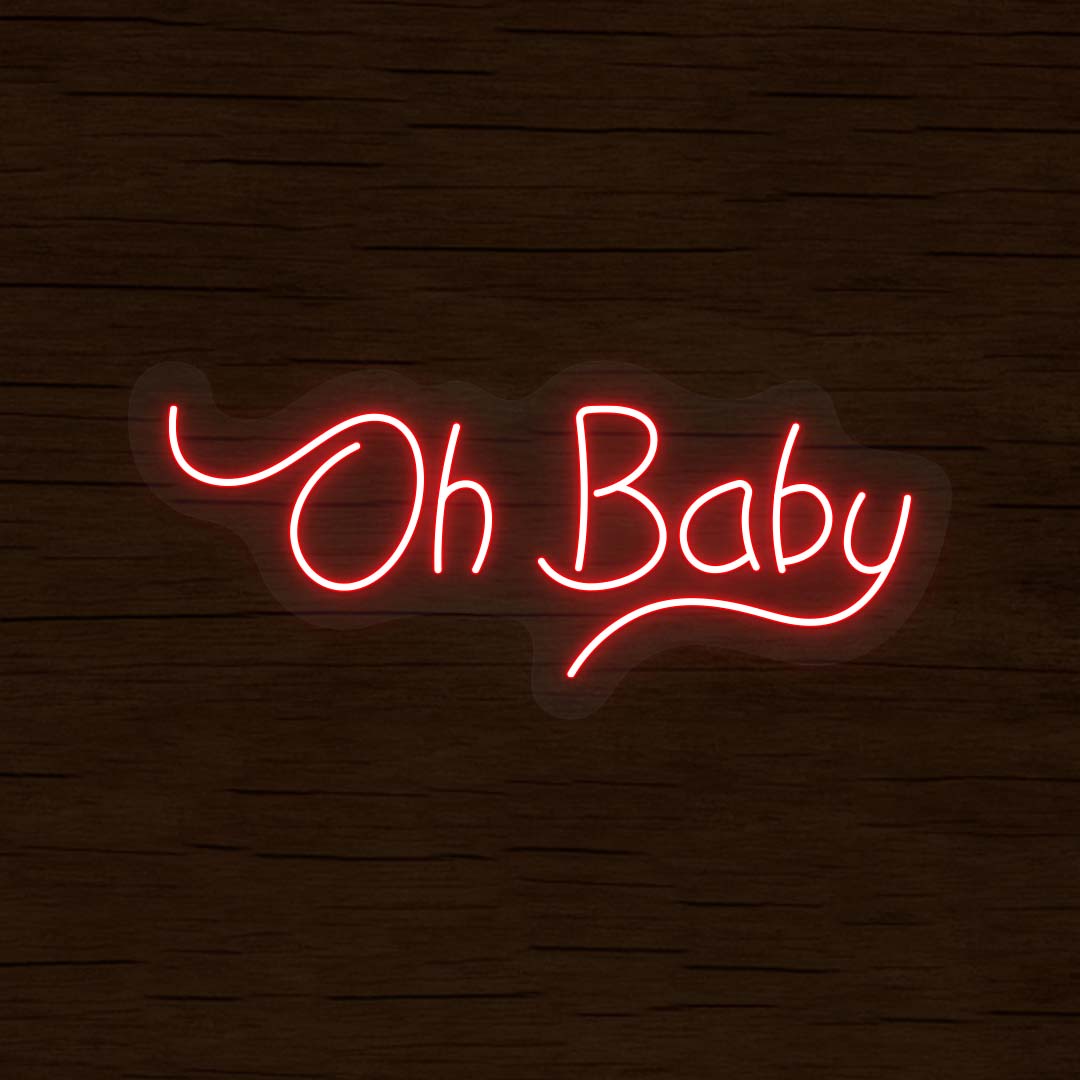 Oh Baby Neon Sign | Red