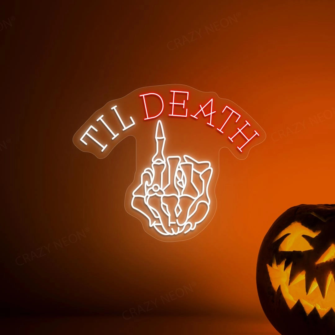 Till Death Halloween Neon Sign | Red