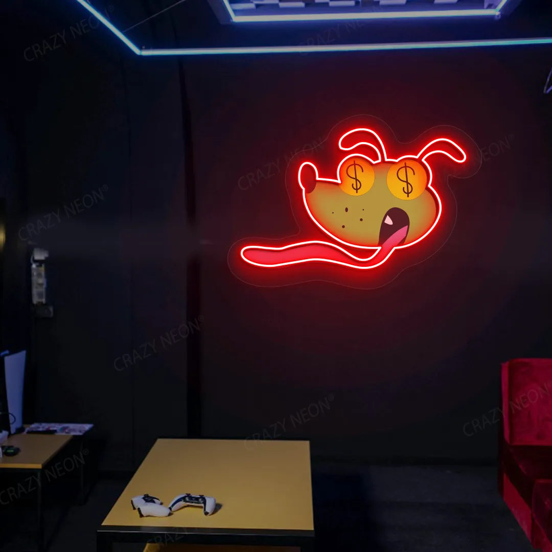 Money Hound Neon Artwork | Red