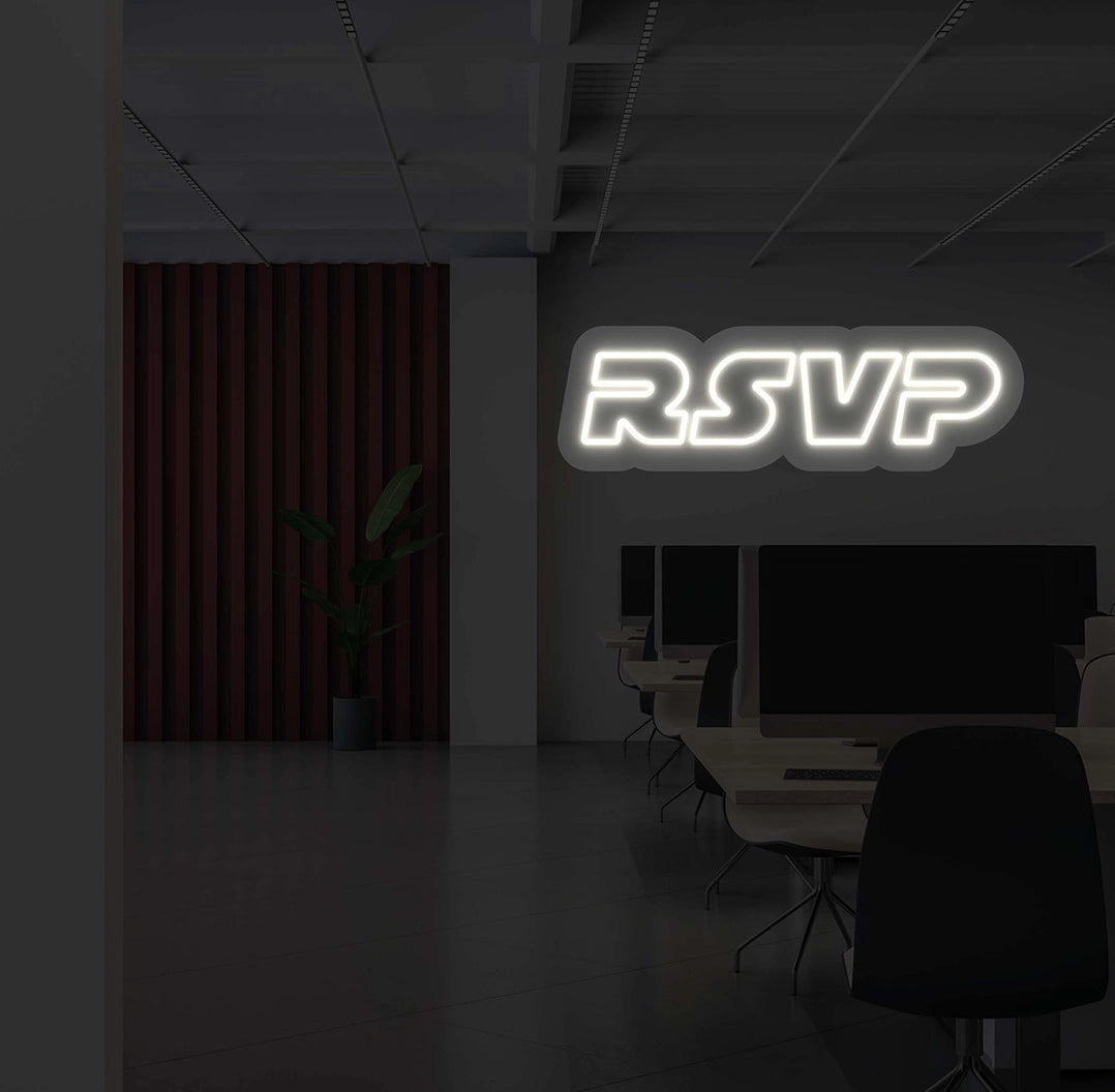 RSVP Neon Sign | warmwhite
