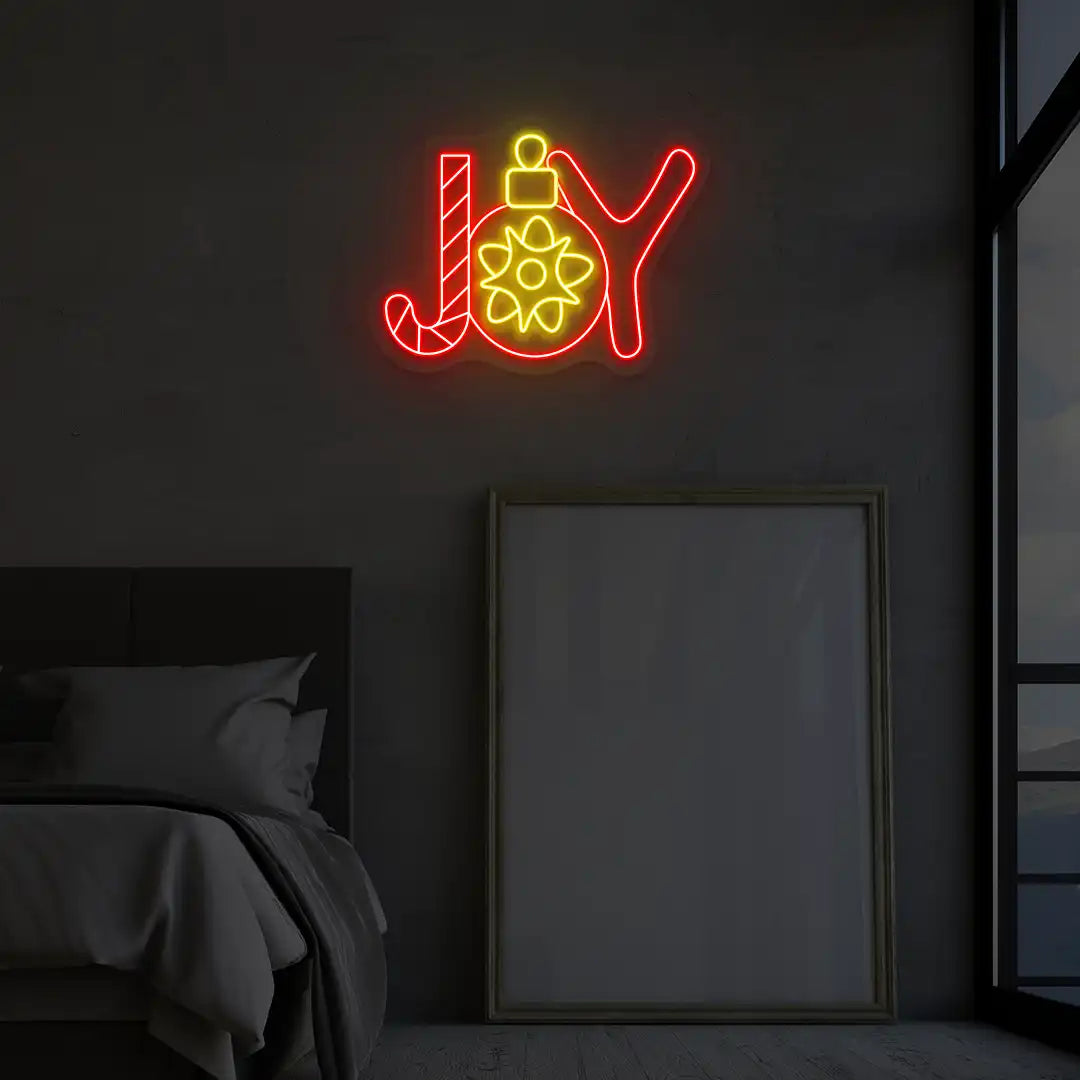 Festive Joy Neon Sign | Red