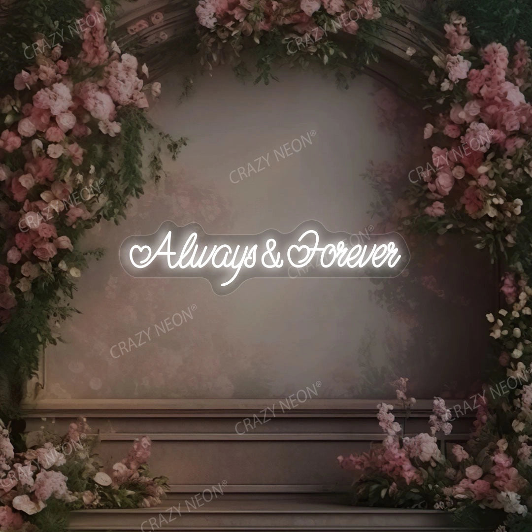 Always And Forever Sign | White