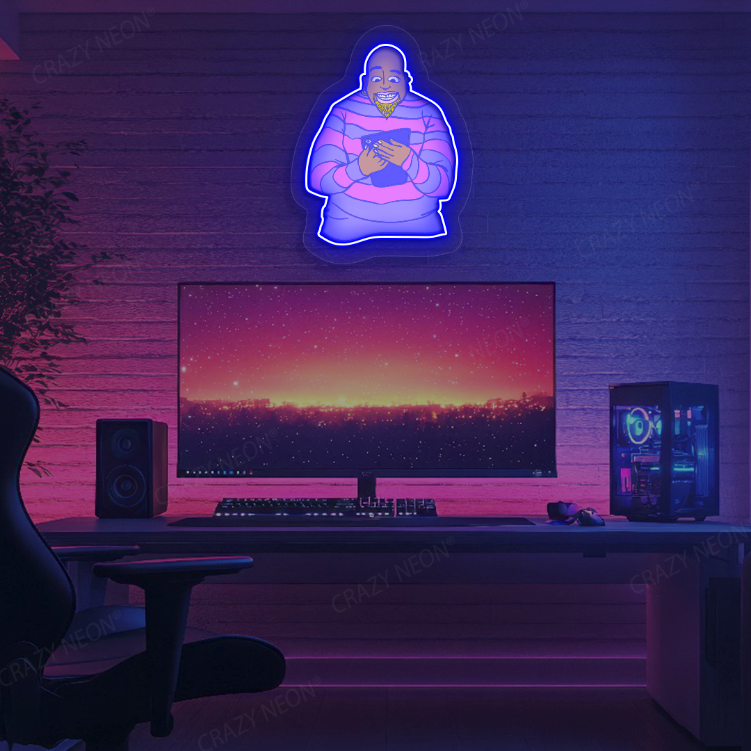 Scroll Mode On Neon Artwork | Blue