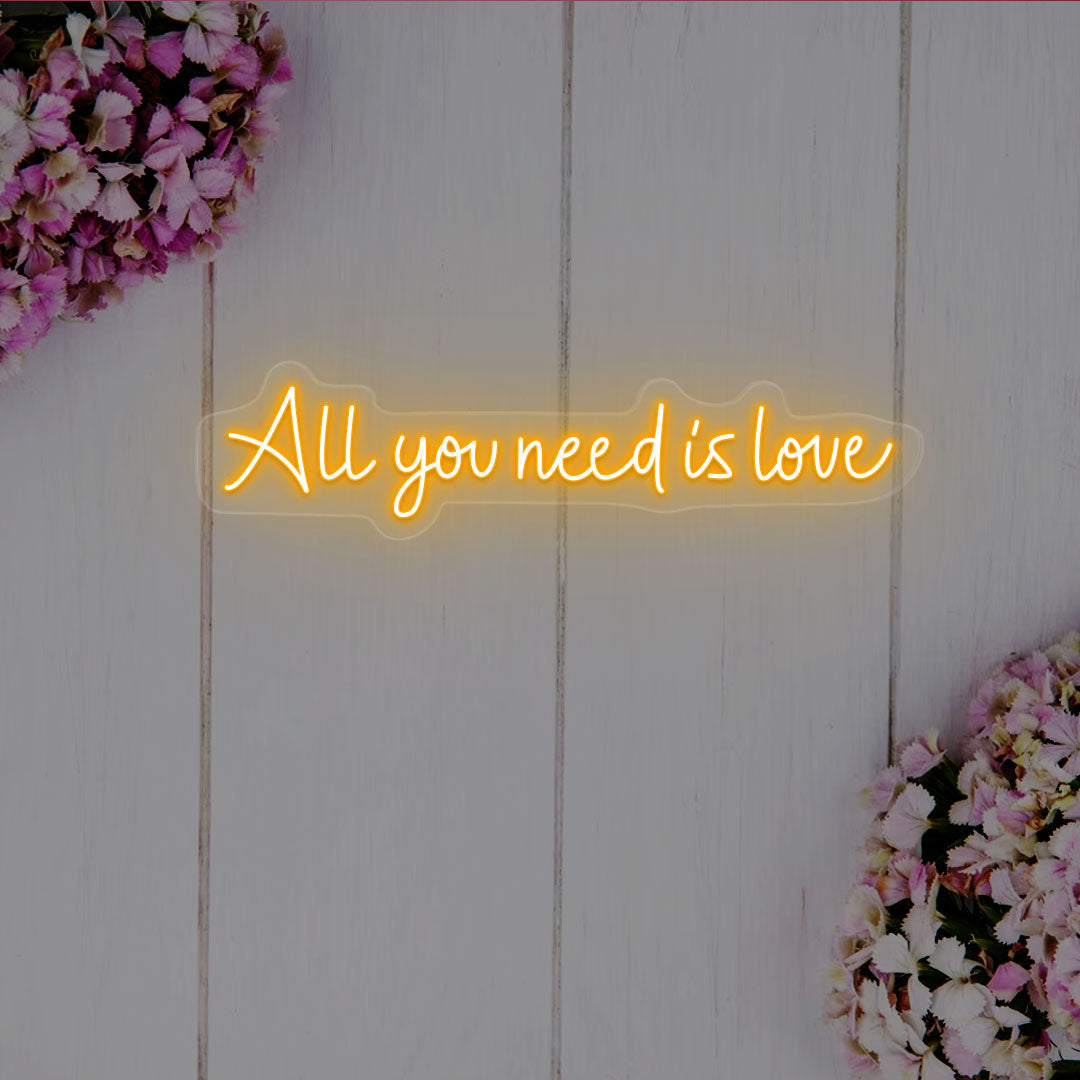 All You Need Is Love Neon Sign | Orange