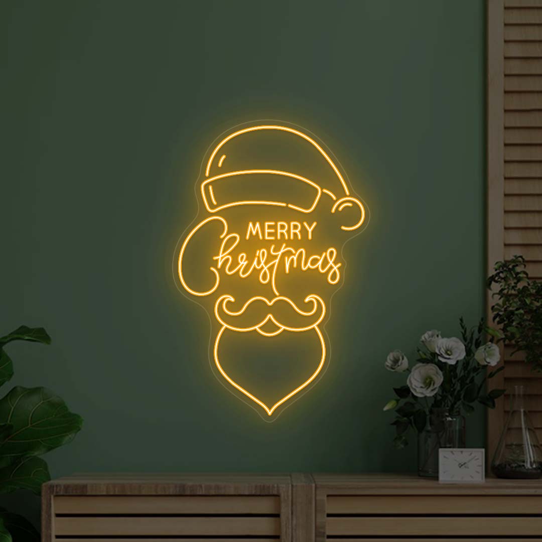 Merry Christmas Santa Neon Sign