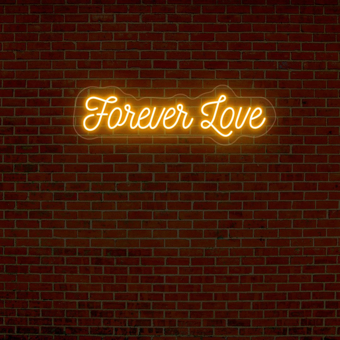 Forever Love Neon Sign | Orange