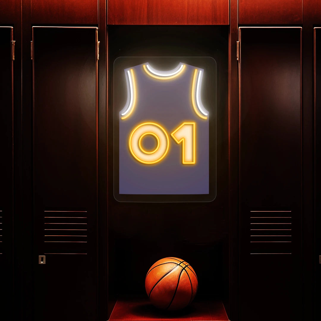 Phoneix Booker 01 Jersey Basketball Neon Artwork