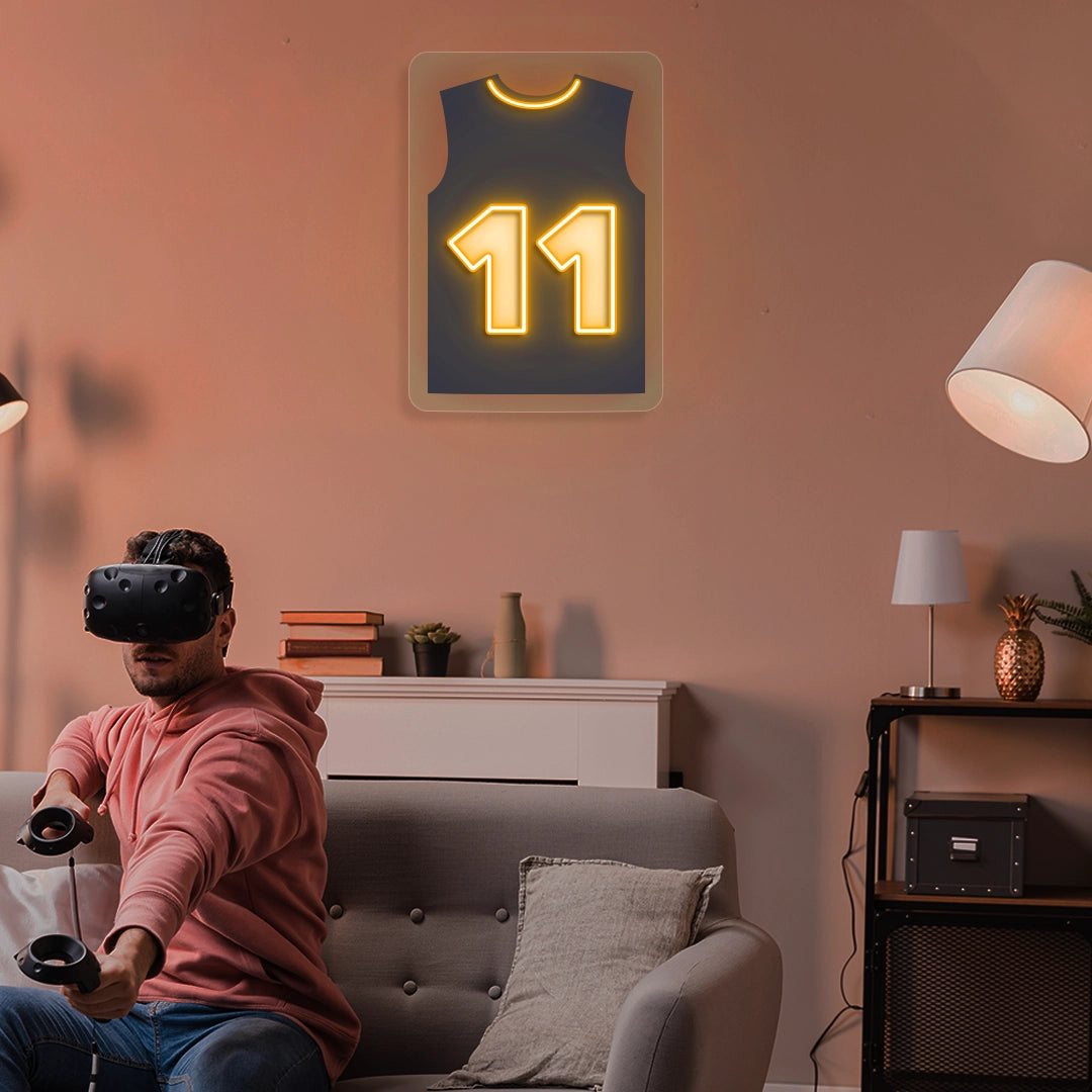 New Orleans McCollum 11 Jersey Basketball Neon Artwork