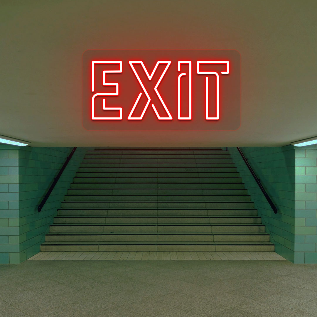 Exit Neon Sign | Red