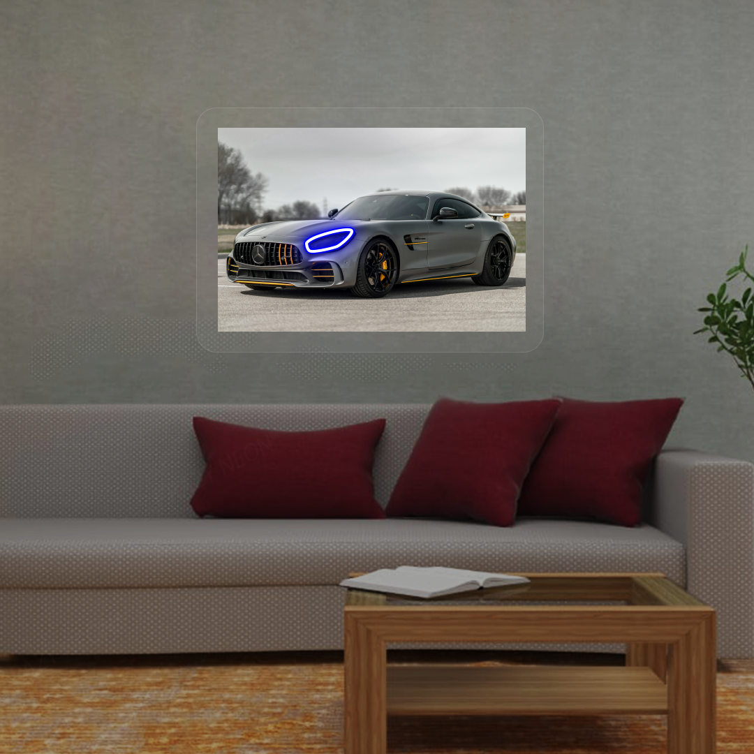 Merc-AMG GT Neon Artwork | Blue