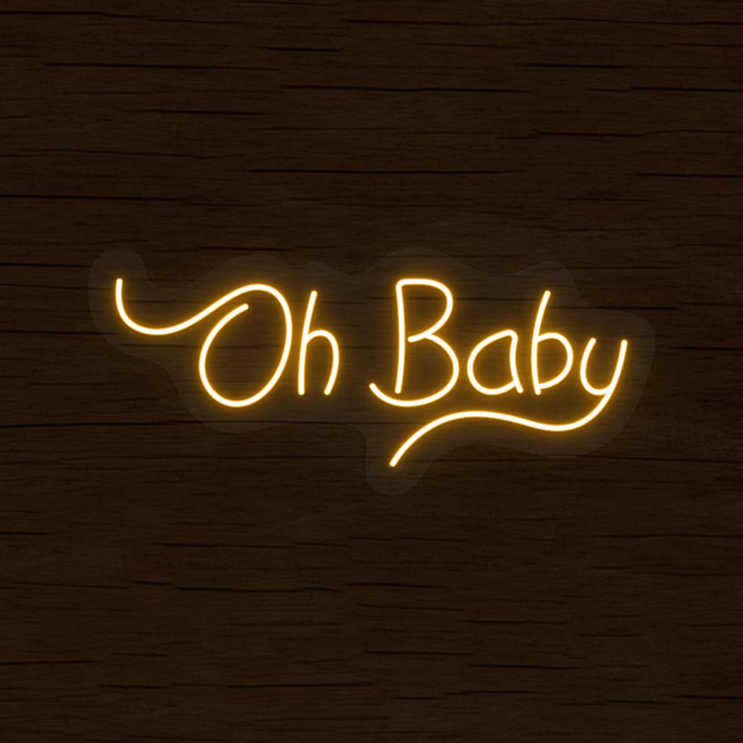 Oh Baby Neon Sign | Orange