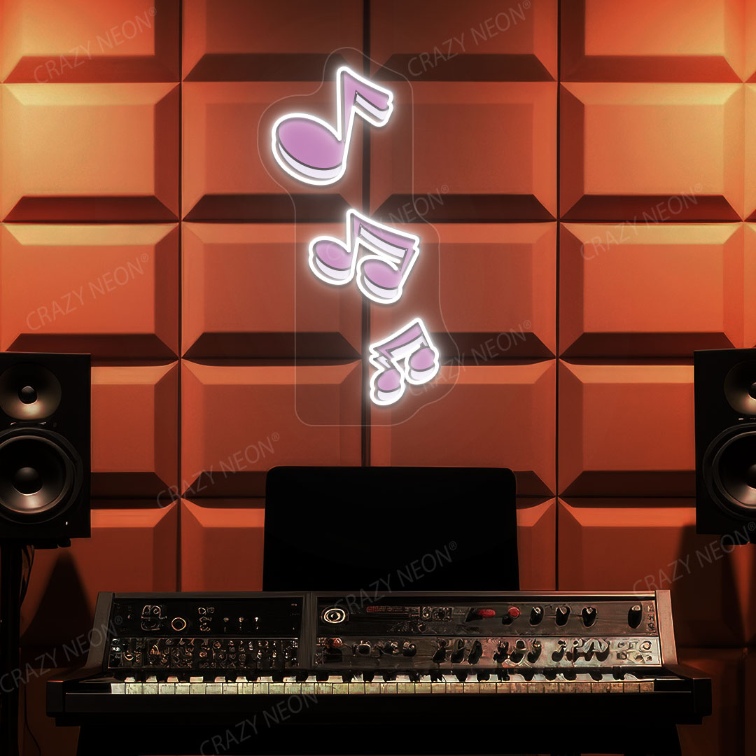 Musical Notes Neon Artwork | Warmwhite