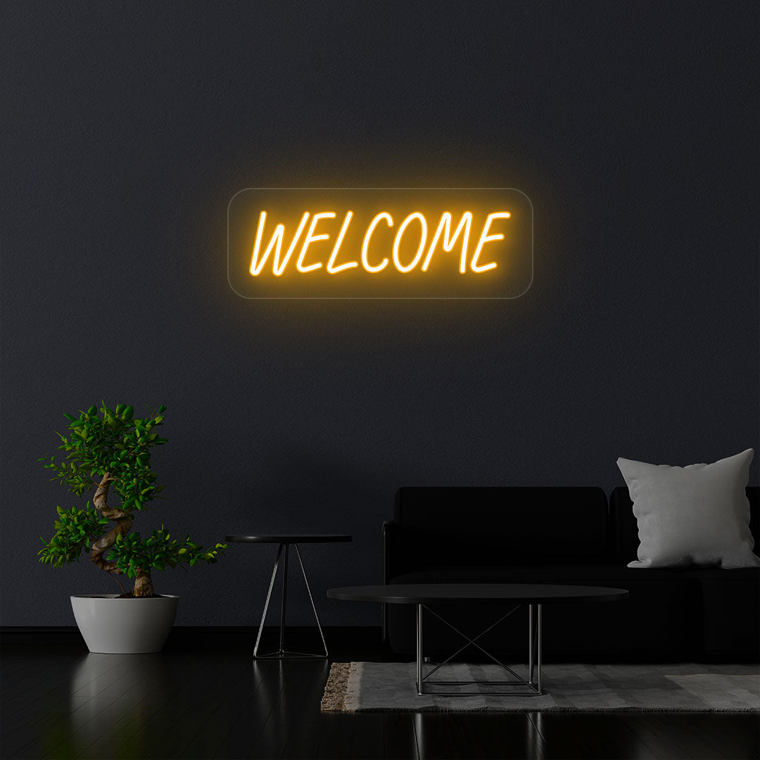 Welcome Neon Sign | Orange