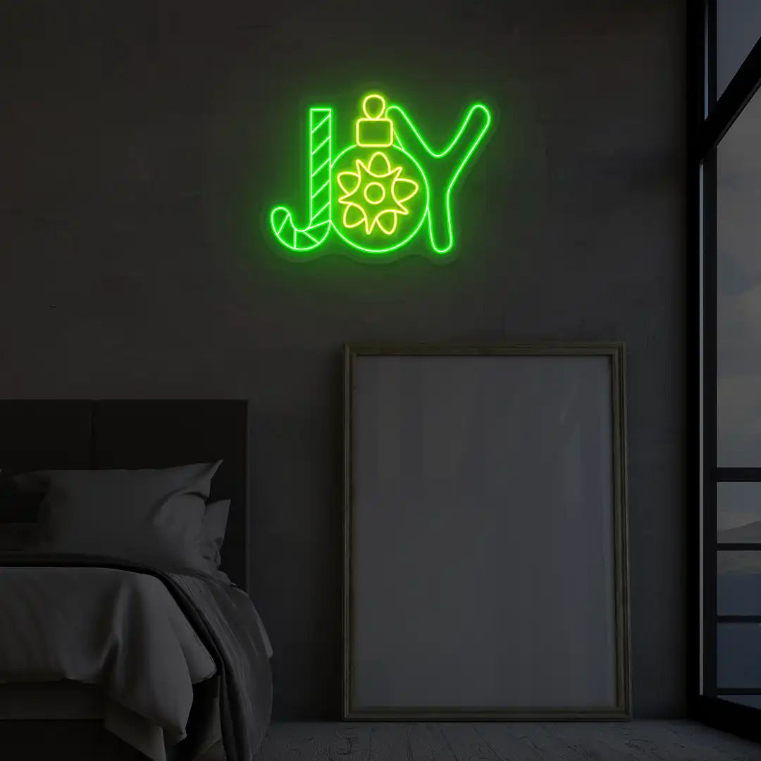 Festive Joy Neon Sign | Green