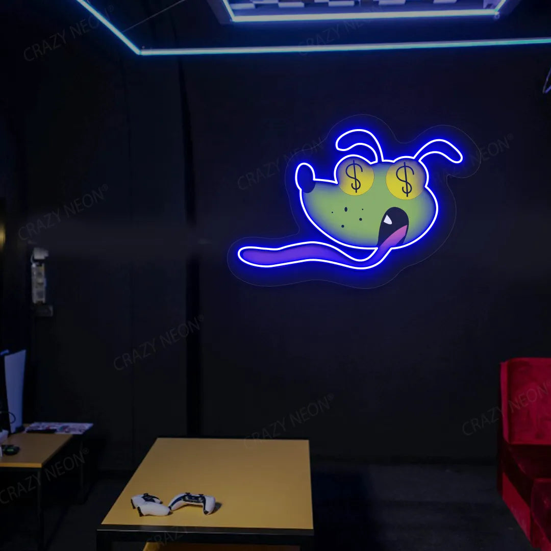 Money Hound Neon Artwork | Blue