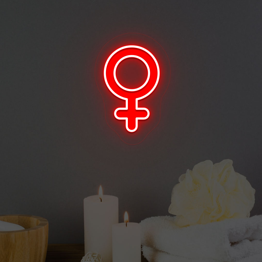 Women Neon Artwork | Red