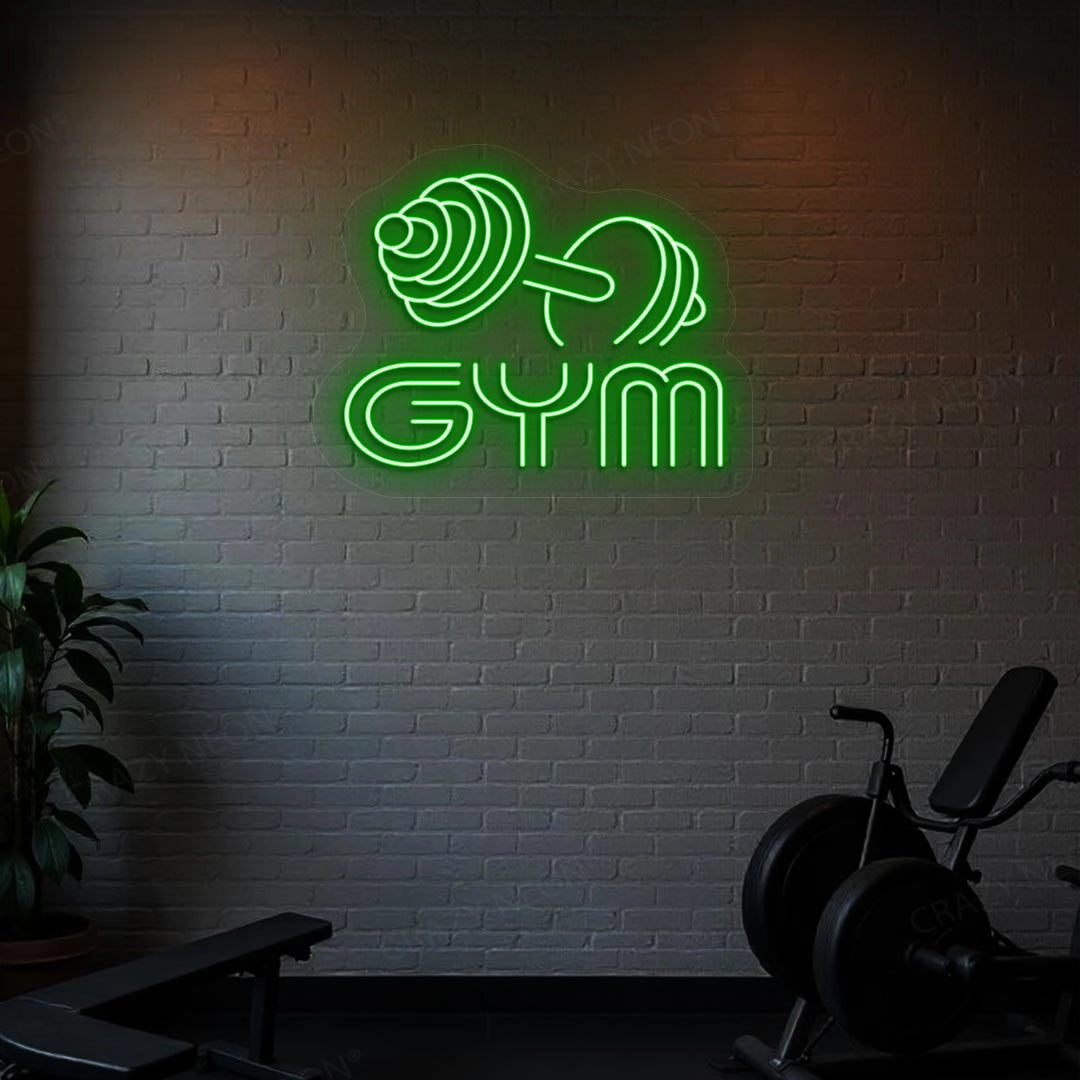Gym Dumble Neon Sign | Green