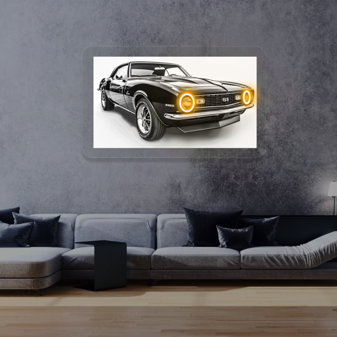 Camaro SS Neon Artwork | Orange