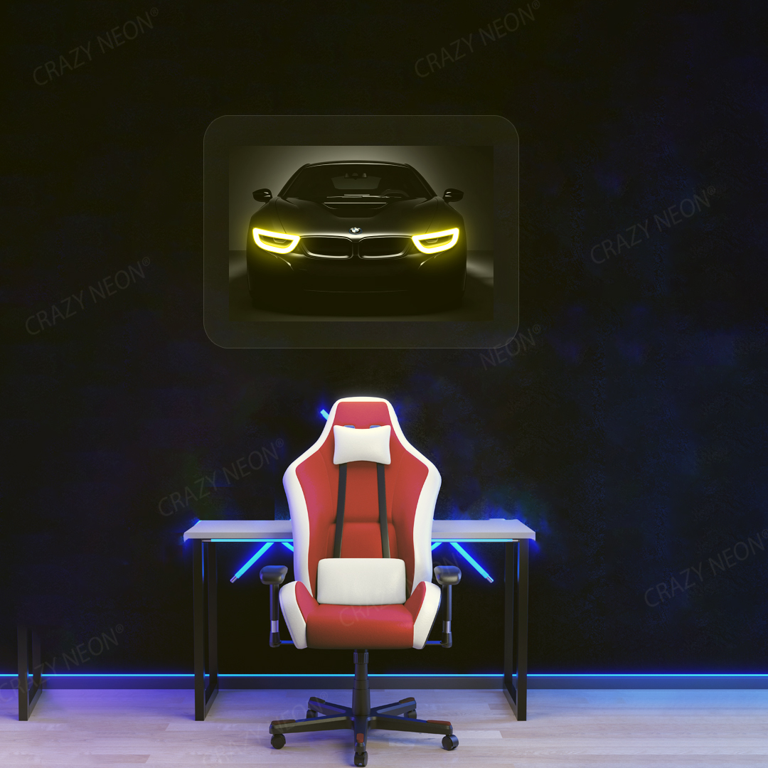 BMW i8 Neon Artwork | Yellow