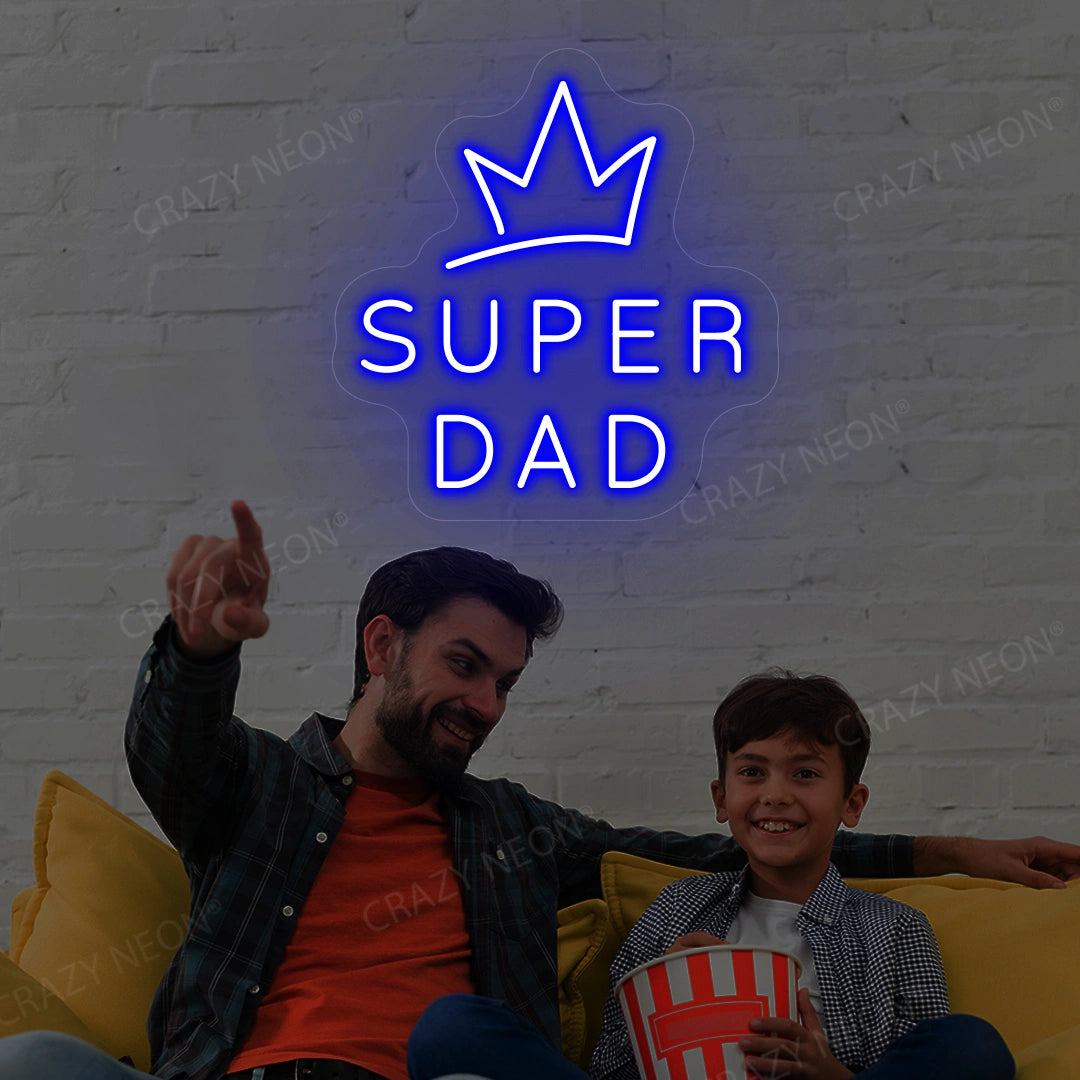 Super Dad Neon Sign | Blue