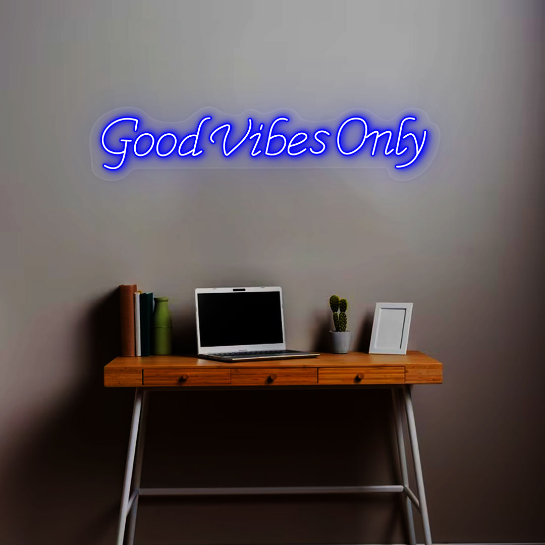 Good Vibes Only Neon Sign | Blue