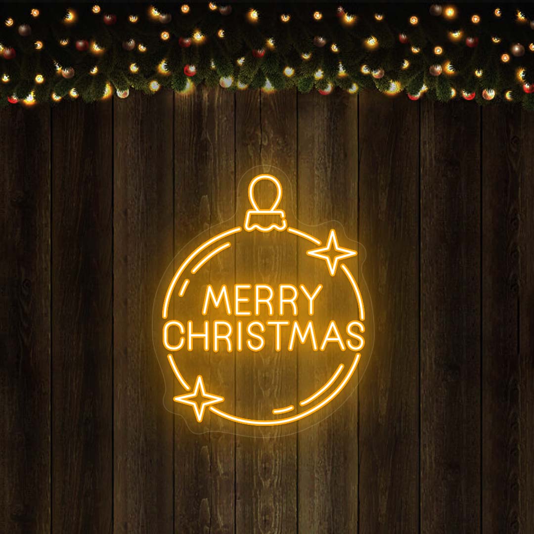 Merry Christmas Neon Sign | Orange