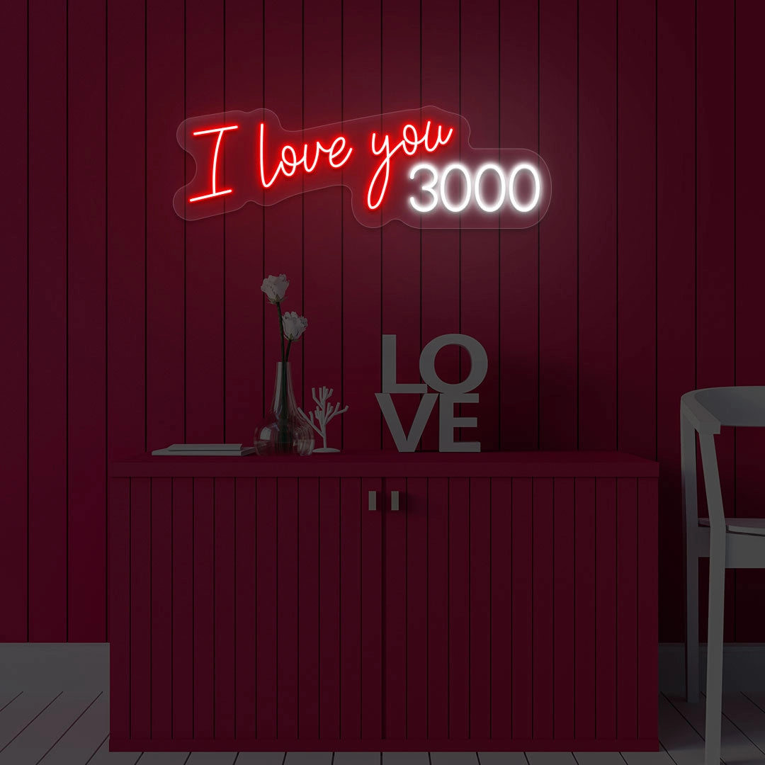 I Love You 3000 Neon Sign | Red