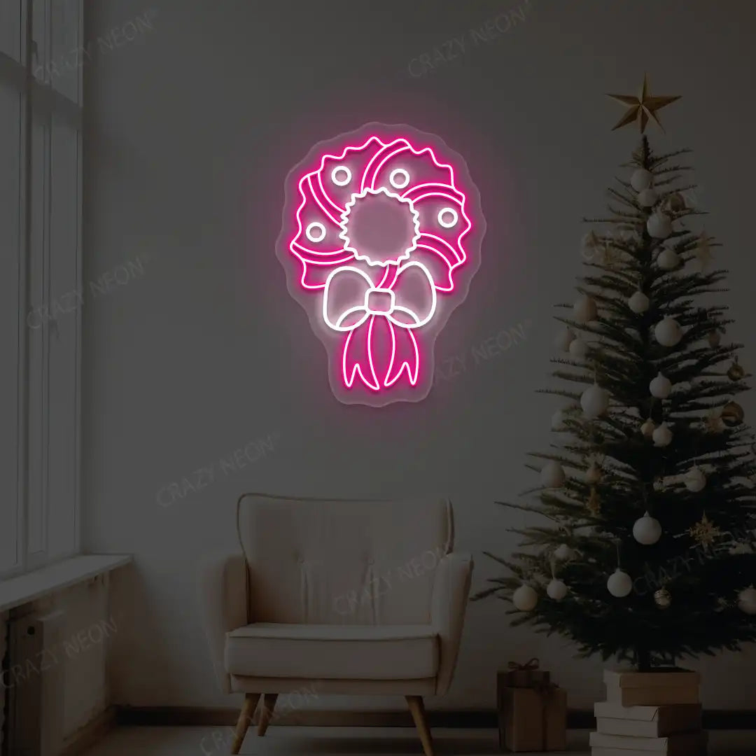 Festive Rosette Neon Sign | Pink