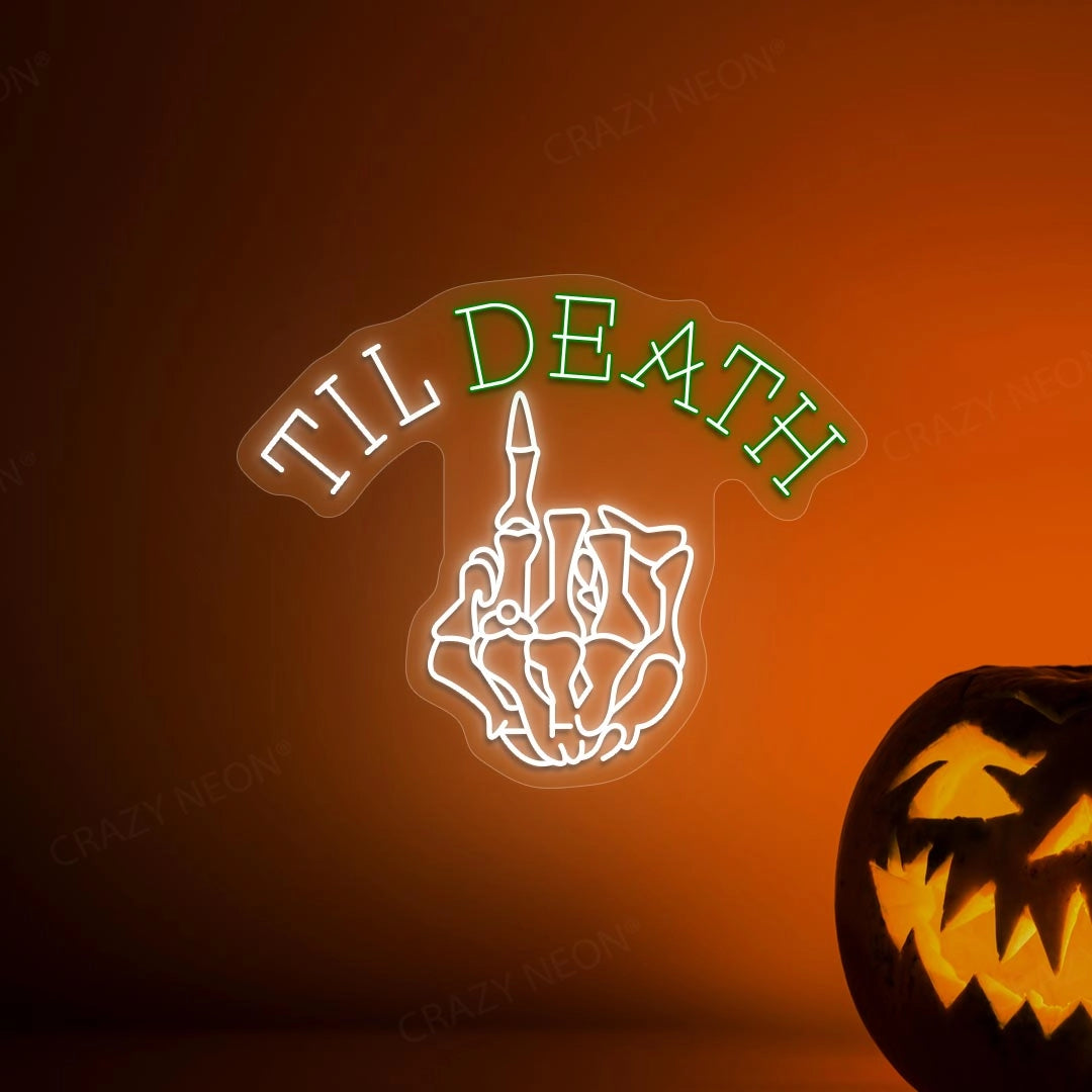 Till Death Halloween Neon Sign | Green