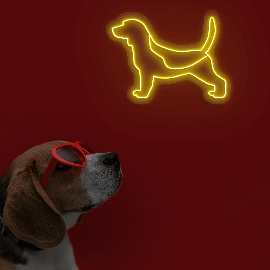 Beagle LED Neon Sign | Yellow