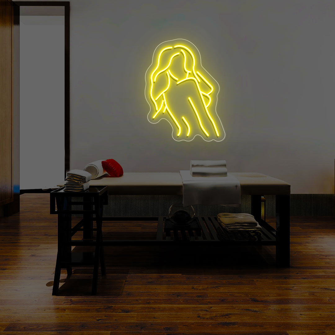 Elegant Girl Neon Sign | CNUS014674 | Orange