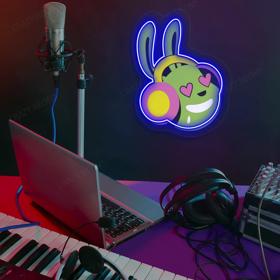 DJ Bunny Neon Artwork